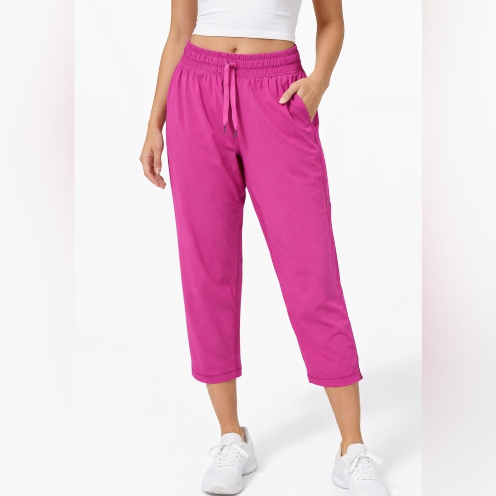 Lululemon Hot Pink Lightweight Jogger Women's Pants Size 4 Mesh Pockets